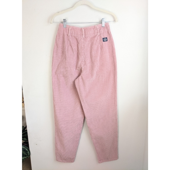 Vintage 90s Corduroy High Rise Pleated Tapered Leg Trousers/Pants - Picture 4 of 14